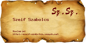 Szeif Szabolcs névjegykártya